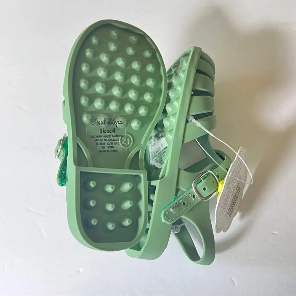 First Steps Fisherman Style Secure Ankle Strap Sandals Sz (4) 9-12M